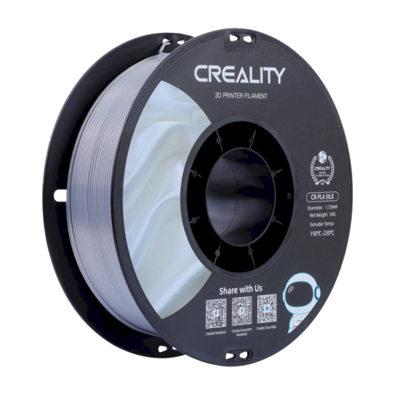 Філамент (пластик) для 3D принтера CREALITY PLA шовковий блиск 1кг, 1.75мм, сріблястий (3301120007)